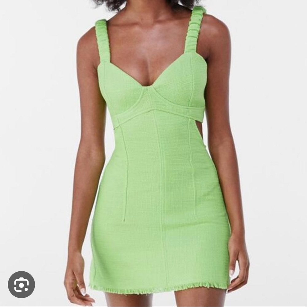 Bershka neon wide strap dress